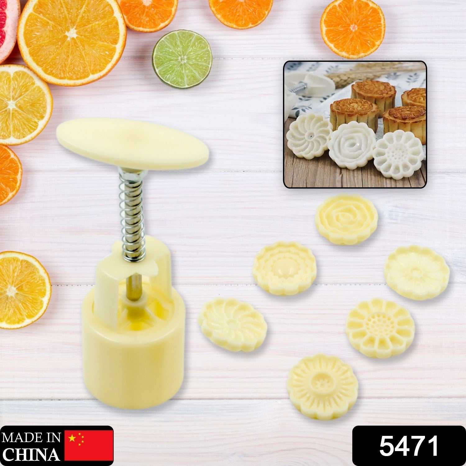 5471 Mooncake Mold with 6 Stamps, Flowers Design Cookie Stamp Moon Cake Mold Stamps - Mid Autumn Festival Cookies Cutters - DIY Decoration Mooncake Press Molds 5471 Mooncake Mold with 6 Stamps, Flowers Design Cookie Stamp Moon Cake Mold Stamps - Mid Autumn Festival Cookies Cutters - DIY Decoration Mooncake Press Molds